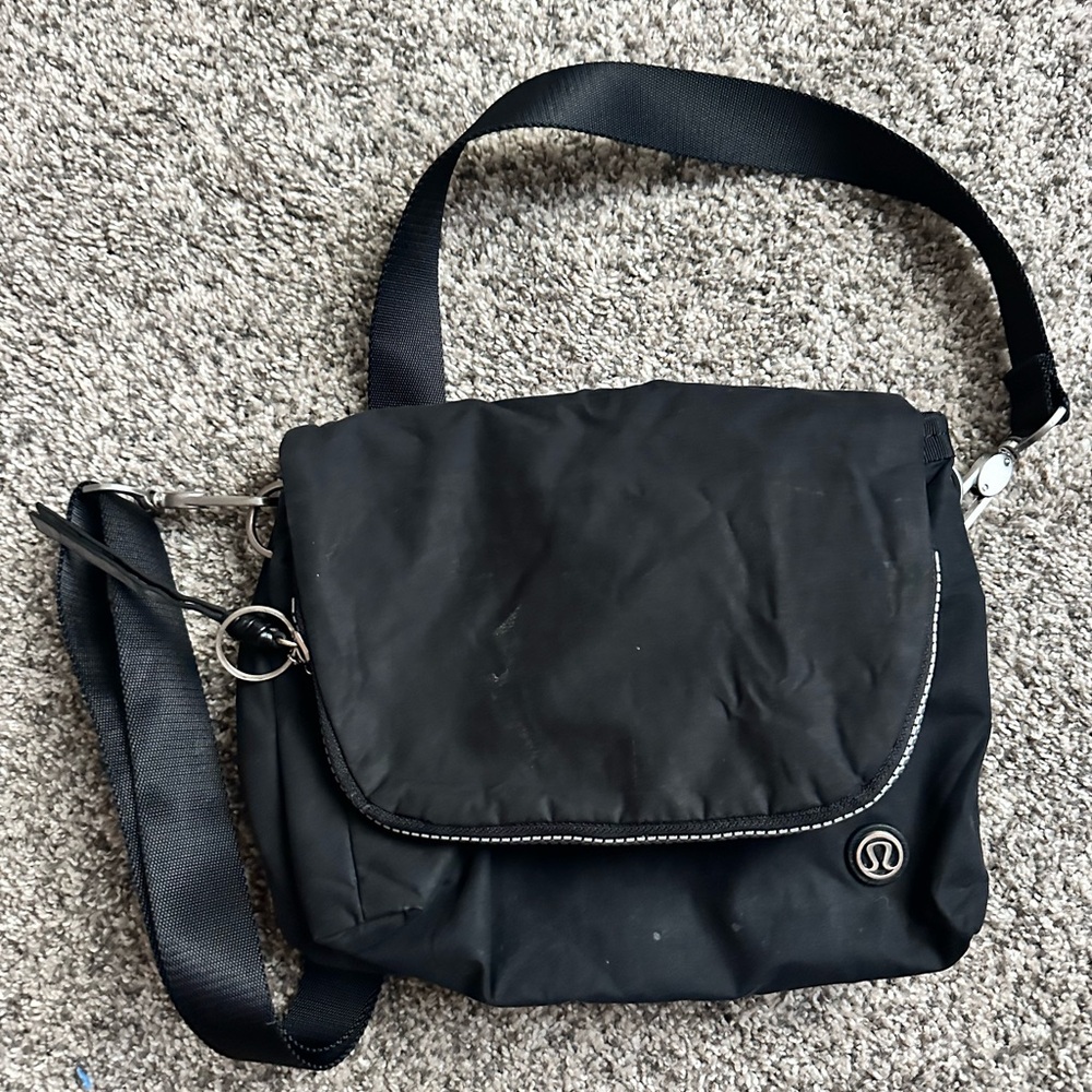lululemon athletica Black Messenger Bag